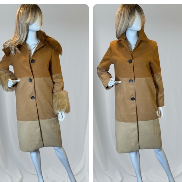 Fashion Nova “Pardon My French” Faux Fur Trim Coat - Picture 1 of 13